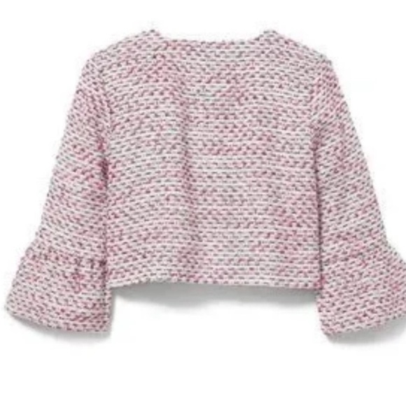 Janie & Jack Pink and White Boucle Jacket - Picture 2 of 7